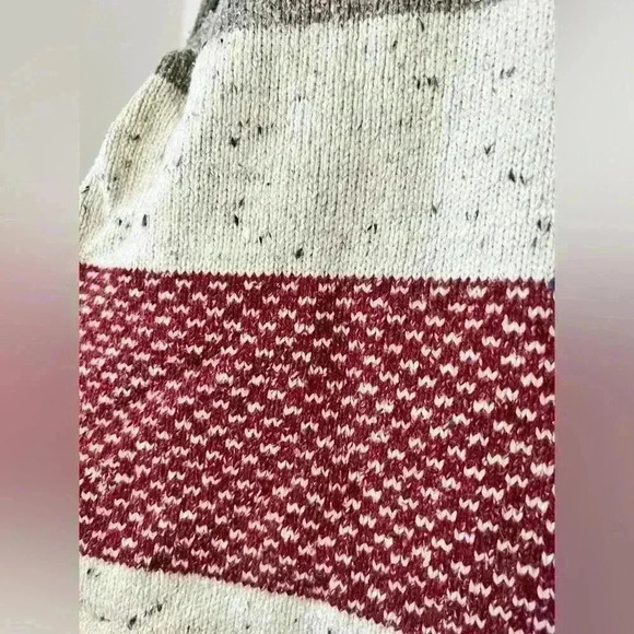 Northern Reflections Womens Red Striped Knit Cotton Cottagecore Sweater Large - Picture 12 of 12